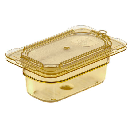 Carlisle Nắp Khay Thực Phẩm Universal Kích Thước 1/9 Chịu Nhiệt Cao - Phẳng, Màu Hổ Phách (10536U13)