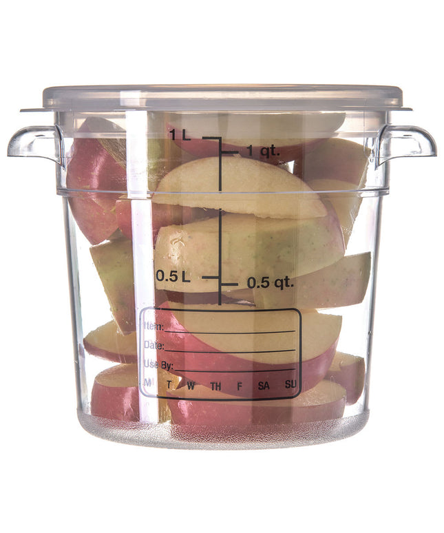 Hộp Đựng Thực Phẩm Tròn Carlisle 0.9 lít - Xếp Chồng Được, Trong Suốt (1076107)