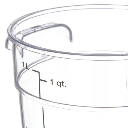 Hộp Đựng Thực Phẩm Tròn Carlisle 0.9 lít - Xếp Chồng Được, Trong Suốt (1076107)