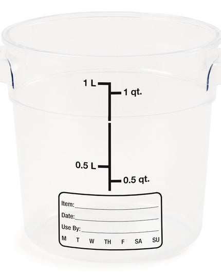 Hộp Đựng Thực Phẩm Tròn Carlisle 0.9 lít - Xếp Chồng Được, Trong Suốt (1076107)
