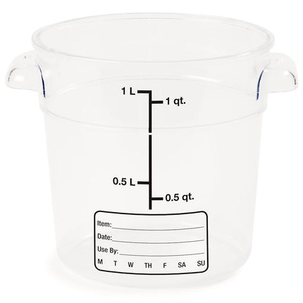 Hộp Đựng Thực Phẩm Tròn Carlisle 0.9 lít - Xếp Chồng Được, Trong Suốt (1076107)