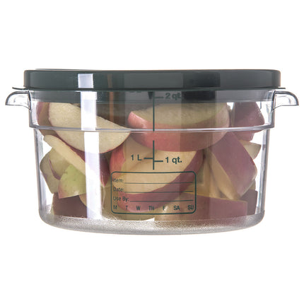 Hộp Đựng Thực Phẩm Tròn Carlisle 1.9 l - Xếp Chồng Được, Trong Suốt (1076307)