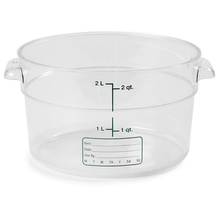 Hộp Đựng Thực Phẩm Tròn Carlisle 1.9 l - Xếp Chồng Được, Trong Suốt (1076307)