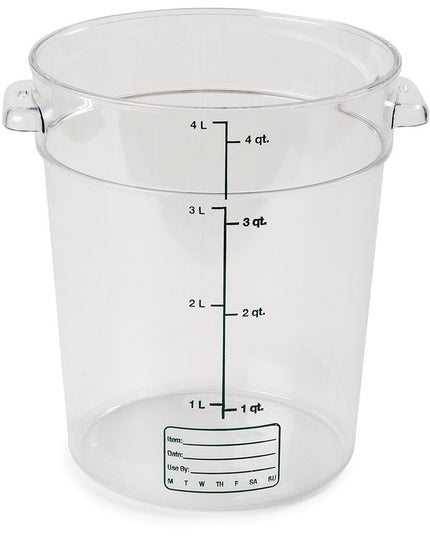 Hộp Đựng Thực Phẩm Tròn Carlisle 3.8 lít - Xếp Chồng Được, Trong Suốt (1076407)