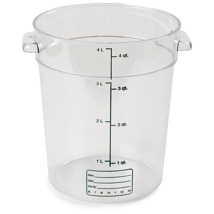 Hộp Đựng Thực Phẩm Tròn Carlisle 3.8 lít - Xếp Chồng Được, Trong Suốt (1076407)