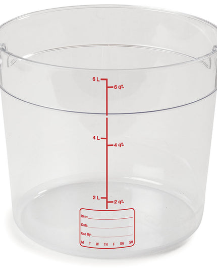 Hộp Đựng Thực Phẩm Tròn Carlisle 5.7 l - Có Thể Xếp Chồng, Trong Suốt (1076507)
