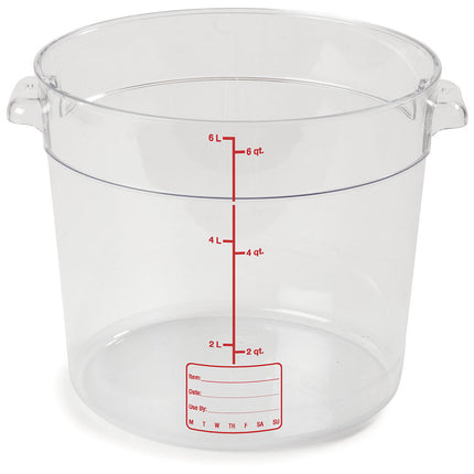Hộp Đựng Thực Phẩm Tròn Carlisle 5.7 l - Có Thể Xếp Chồng, Trong Suốt (1076507)