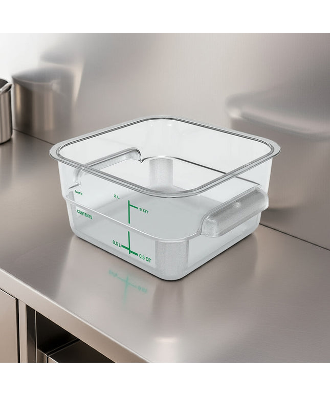 Carlisle Hộp Bảo Quản Thực Phẩm Vuông 1.9 lít - Polycarbonate, Trong Suốt (1195007)