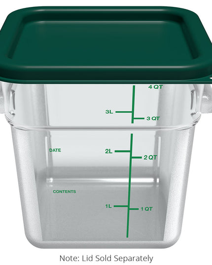 Hộp Đựng Thực Phẩm Vuông Carlisle 3.8 l - Trong Suốt (1195107)