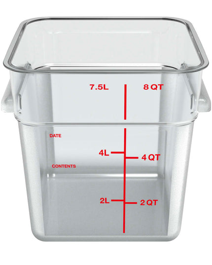 Hộp Đựng Thực Phẩm Vuông Carlisle 7.6 lít - Polycarbonate, Trong Suốt (1195307)