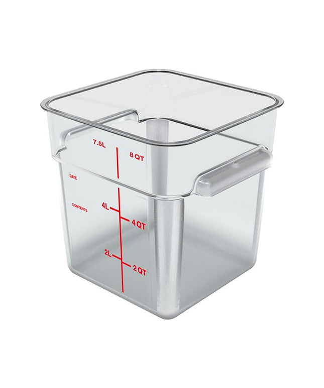 Hộp Đựng Thực Phẩm Vuông Carlisle 7.6 l - Polycarbonate, Trong Suốt (11953AF07)