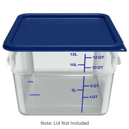 Hộp Đựng Thực Phẩm Vuông Carlisle 11.4 lít - Trong Suốt (1195407)