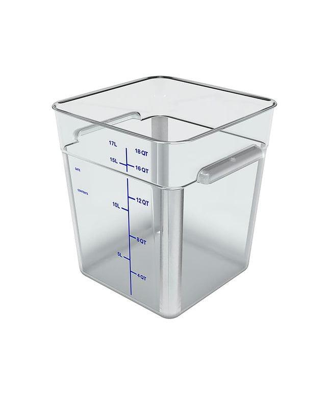 Hộp Đựng Thực Phẩm Vuông Carlisle 17 lít - Polycarbonate, Trong Suốt (11955AF07)