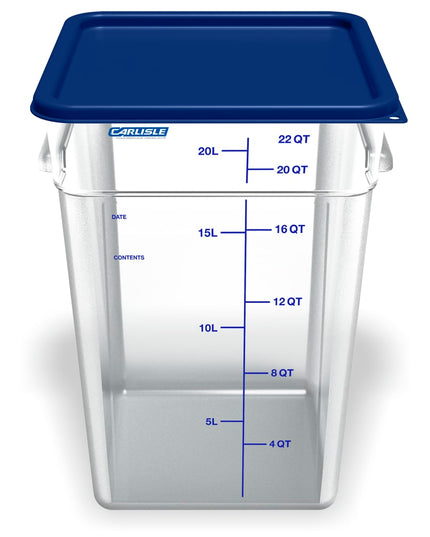 Thùng Đựng Thực Phẩm Vuông Carlisle 20.8 lít - Polycarbonate, Trong Suốt (1195607)