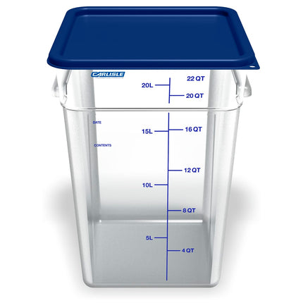 Thùng Đựng Thực Phẩm Vuông Carlisle 20.8 lít - Polycarbonate, Trong Suốt (1195607)