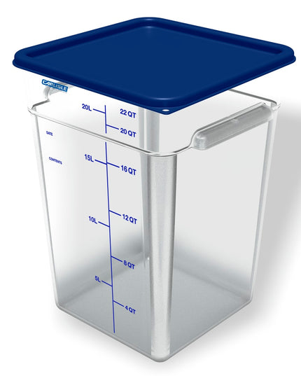 Thùng Đựng Thực Phẩm Vuông Carlisle 20.8 lít - Polycarbonate, Trong Suốt (1195607)