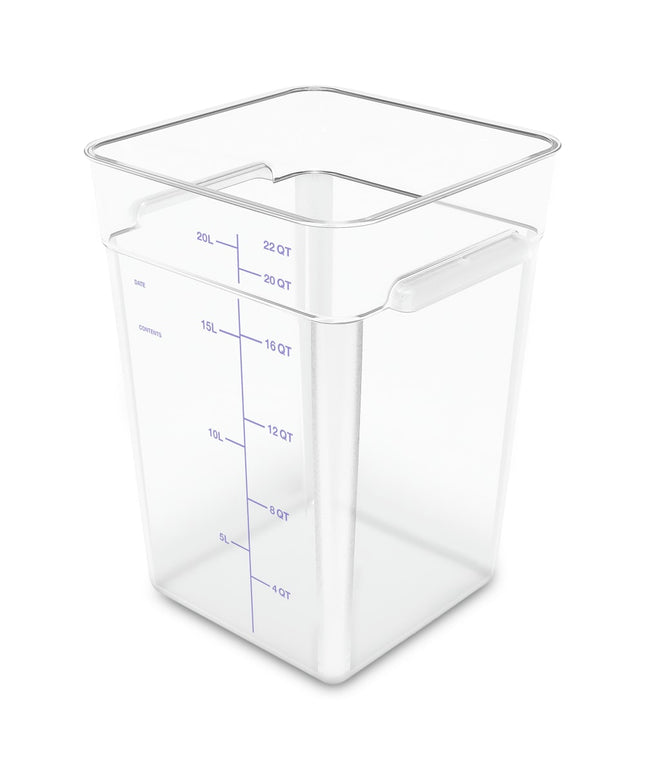 Thùng Đựng Thực Phẩm Vuông Carlisle 20.8 lít - Polycarbonate, Trong Suốt (1195607)