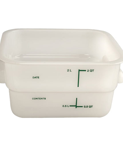 Hộp Đựng Thực Phẩm Vuông Carlisle 1.9 lít - Polyethylene, Trong Suốt (11960PE02)