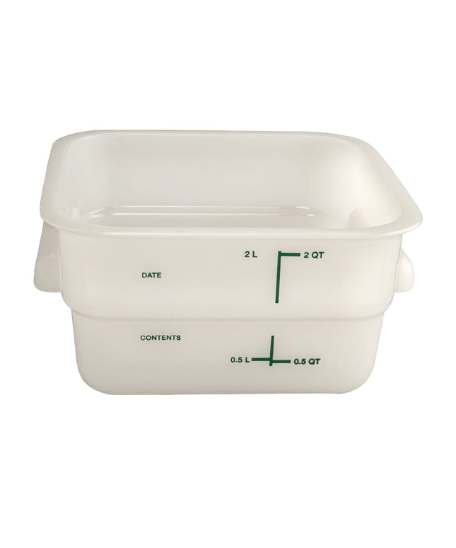 Hộp Đựng Thực Phẩm Vuông Carlisle 1.9 lít - Polyethylene, Trong Suốt (11960PE02)