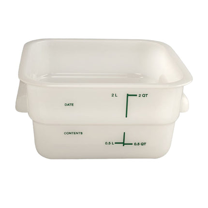 Hộp Đựng Thực Phẩm Vuông Carlisle 1.9 lít - Polyethylene, Trong Suốt (11960PE02)