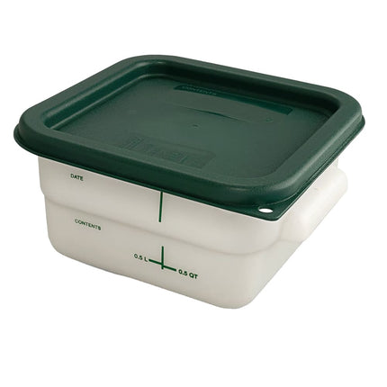 Hộp Đựng Thực Phẩm Vuông Carlisle 1.9 lít - Polyethylene, Trong Suốt (11960PE02)