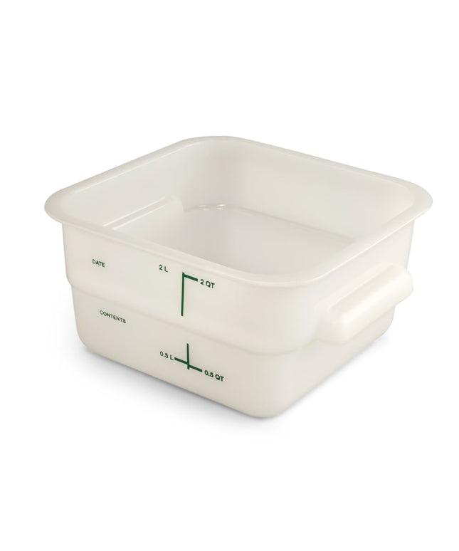 Hộp Đựng Thực Phẩm Vuông Carlisle 1.9 lít - Polyethylene, Trong Suốt (11960PE02)