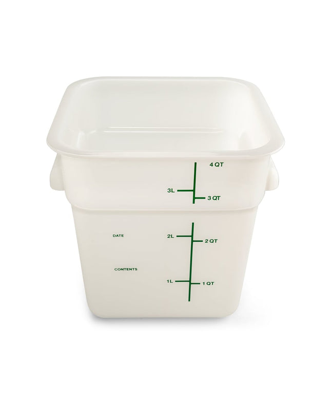 Hộp Đựng Thực Phẩm Vuông Carlisle 3.8 Lít - Polyethylene, Trắng (11961PE02)
