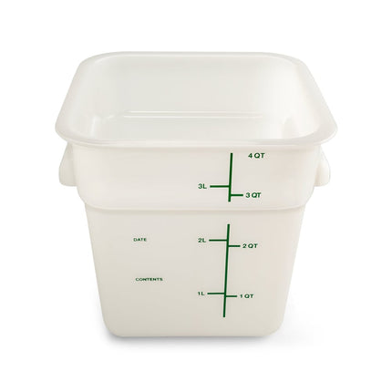 Hộp Đựng Thực Phẩm Vuông Carlisle 3.8 Lít - Polyethylene, Trắng (11961PE02)