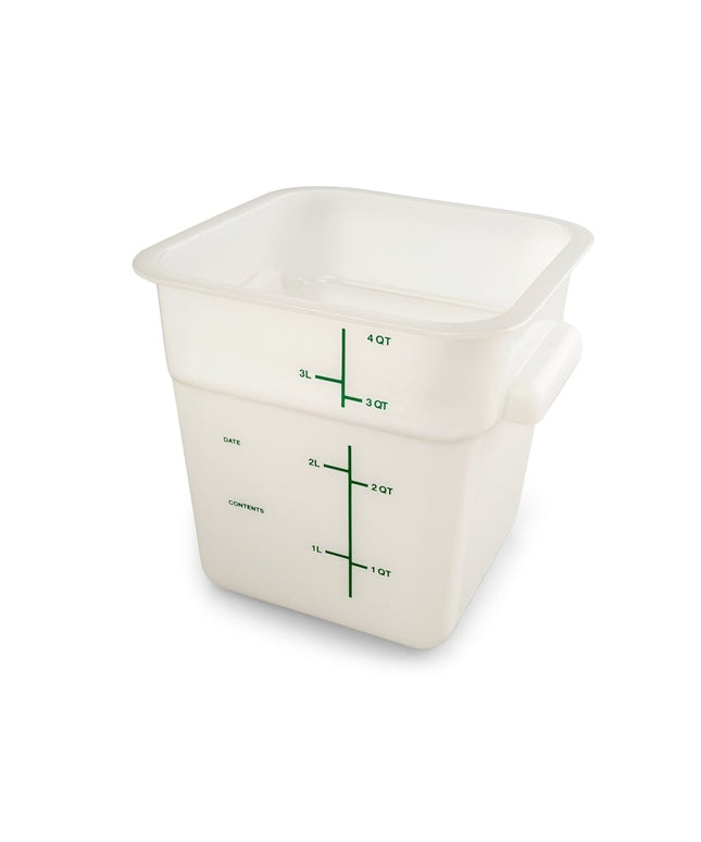 Hộp Đựng Thực Phẩm Vuông Carlisle 3.8 Lít - Polyethylene, Trắng (11961PE02)
