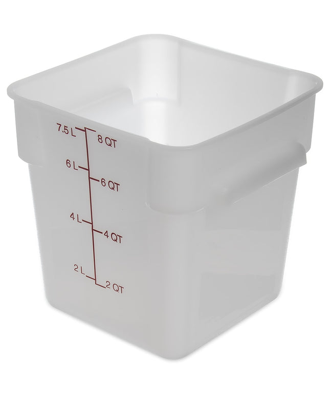Hộp Đựng Thực Phẩm Vuông Carlisle 7.6 lít - Polyethylene, Trắng (11963PE02)