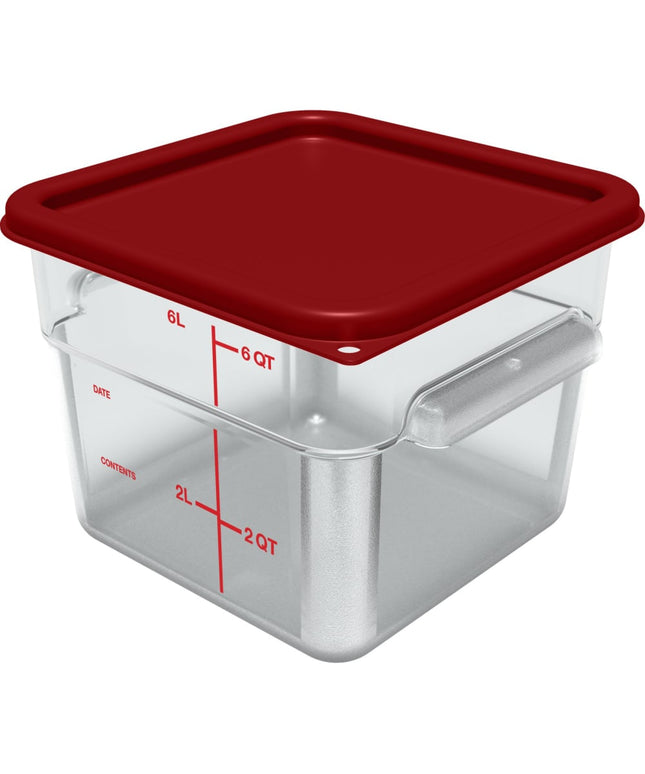 Nắp Carlisle Cho Hộp Đựng Thực Phẩm Vuông 6-7.6 lít - Polyethylene, Đỏ (1197105)