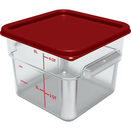 Nắp Carlisle Cho Hộp Đựng Thực Phẩm Vuông 6-7.6 lít - Polyethylene, Đỏ (1197105)