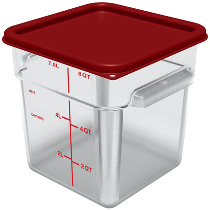 Nắp Carlisle Cho Hộp Đựng Thực Phẩm Vuông 6-7.6 lít - Polyethylene, Đỏ (1197105)