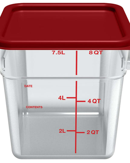 Nắp Carlisle Cho Hộp Đựng Thực Phẩm Vuông 6-7.6 lít - Polyethylene, Đỏ (1197105)
