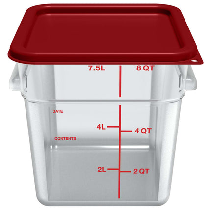 Nắp Carlisle Cho Hộp Đựng Thực Phẩm Vuông 6-7.6 lít - Polyethylene, Đỏ (1197105)