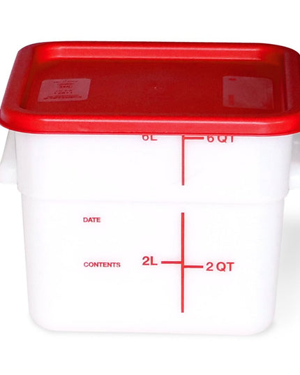 Nắp Carlisle Cho Hộp Đựng Thực Phẩm Vuông 6-7.6 lít - Polyethylene, Đỏ (1197105)