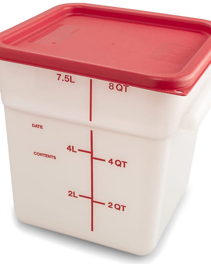Nắp Carlisle Cho Hộp Đựng Thực Phẩm Vuông 6-7.6 lít - Polyethylene, Đỏ (1197105)