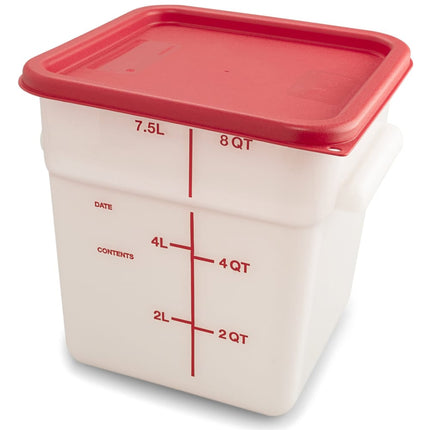 Nắp Carlisle Cho Hộp Đựng Thực Phẩm Vuông 6-7.6 lít - Polyethylene, Đỏ (1197105)