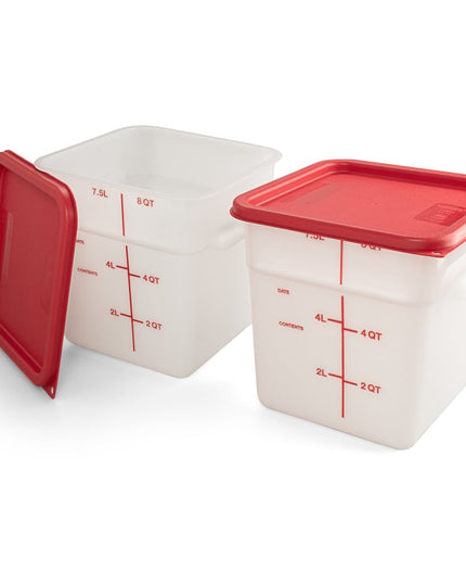 Nắp Carlisle Cho Hộp Đựng Thực Phẩm Vuông 6-7.6 lít - Polyethylene, Đỏ (1197105)