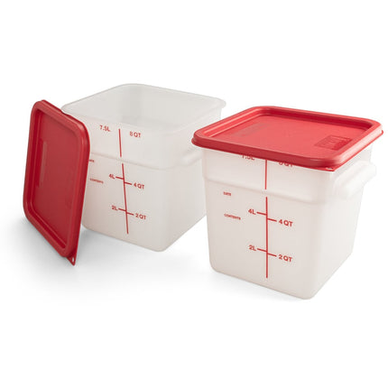 Nắp Carlisle Cho Hộp Đựng Thực Phẩm Vuông 6-7.6 lít - Polyethylene, Đỏ (1197105)