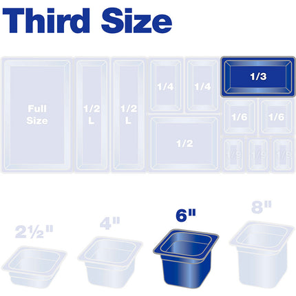 Khay Đựng Thực Phẩm Chịu Nhiệt Carlisle 3086203 Kích Thước 1/3 Sâu 15.2 cm - Xếp Chồng