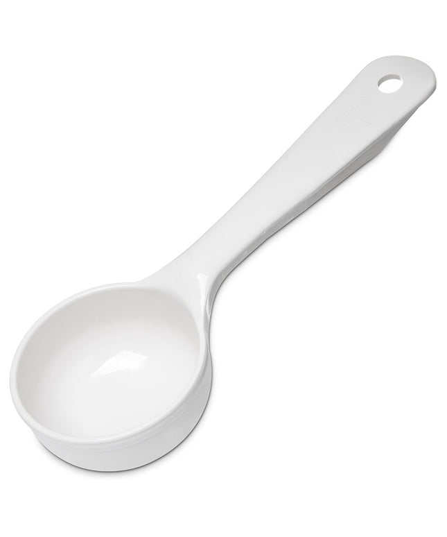 Muỗng Chia Phần Đặc Carlisle 89 ml Đáy Phẳng Nhựa Màu Trắng (492602)