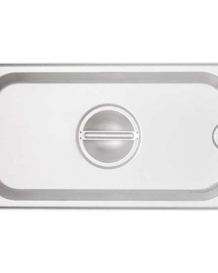 Nắp Khay Hấp Carlisle Kích Thước 1/3 - Có Rãnh, Thép Không Gỉ (607130CS)