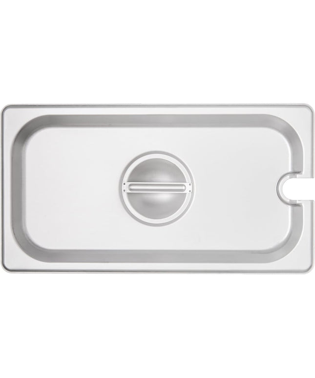 Nắp Khay Hấp Carlisle Kích Thước 1/3 - Có Rãnh, Thép Không Gỉ (607130CS)