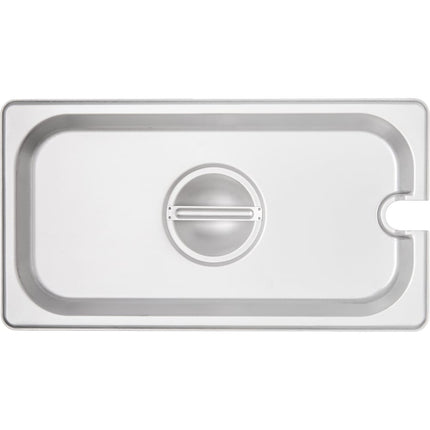 Nắp Khay Hấp Carlisle Kích Thước 1/3 - Có Rãnh, Thép Không Gỉ (607130CS)