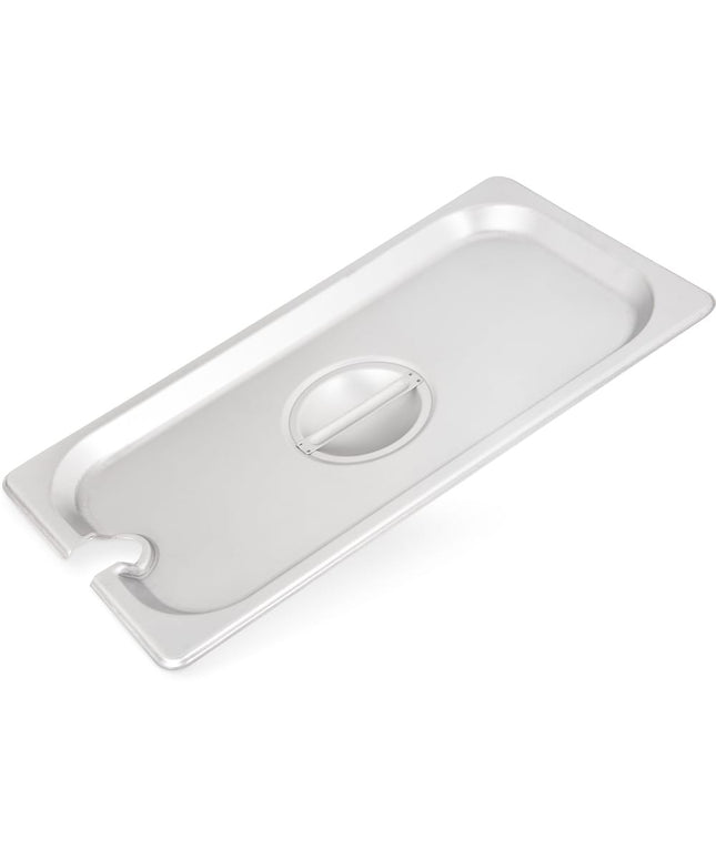 Nắp Khay Hấp Carlisle Kích Thước 1/3 - Có Rãnh, Thép Không Gỉ (607130CS)