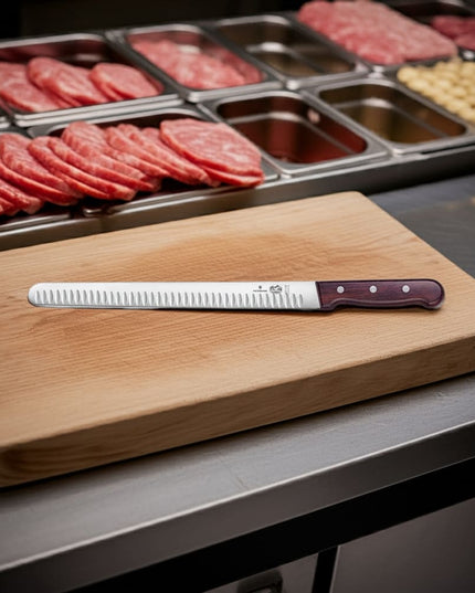 Dao Thái Granton Edge Victorinox 5.4220.30 30.5 cm Cán Gỗ Hồng Mộc