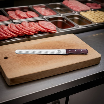 Dao Thái Granton Edge Victorinox 5.4220.30 30.5 cm Cán Gỗ Hồng Mộc