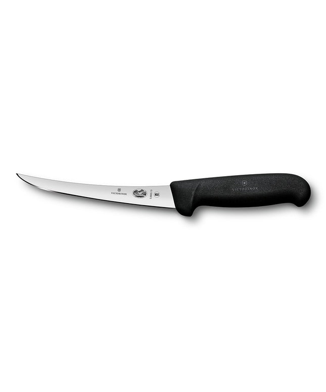 Dao Rút Xương Cong Victorinox 5.6603.15 Lưỡi 15.2 cm Bán Cứng, Thép Carbon Cao, Cán Đen