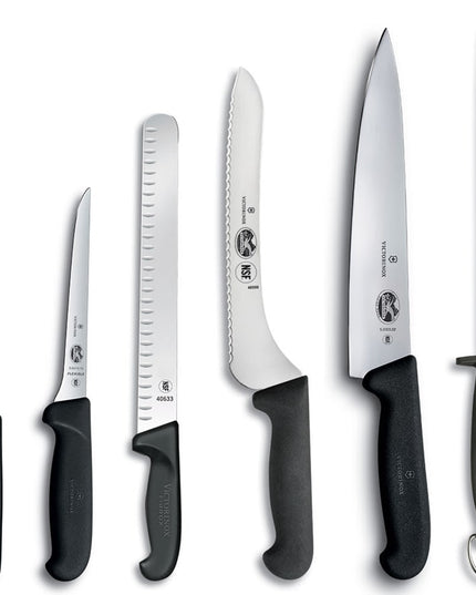Bộ Dao Nhà Bếp Fibrox Victorinox 7.4012-X11 7 Món (6) Dao Hộp Đựng